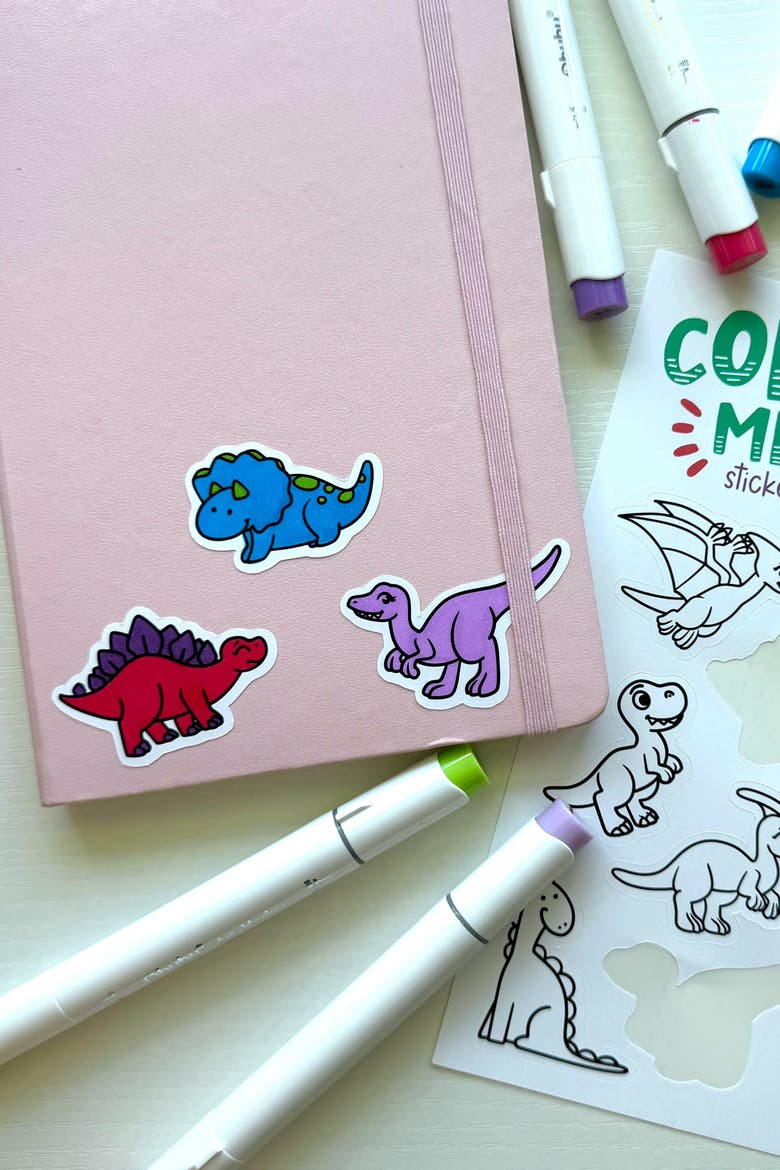 Color Your Own Sticker Pages, Alternate, color, Mythical + Magical