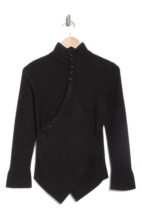 Patrizia Luca Henley Criss Cross Sweater In Black