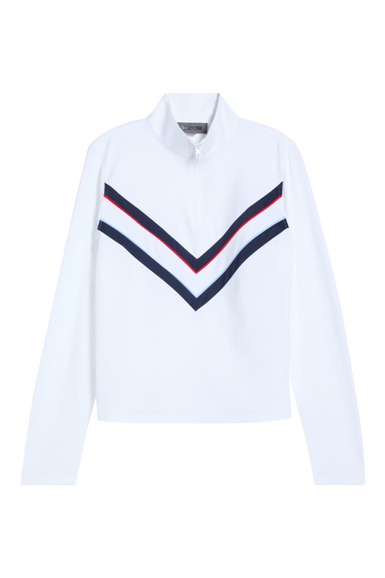 Chevron Long Sleeve Performance Polo, Alternate, color, SNOW
