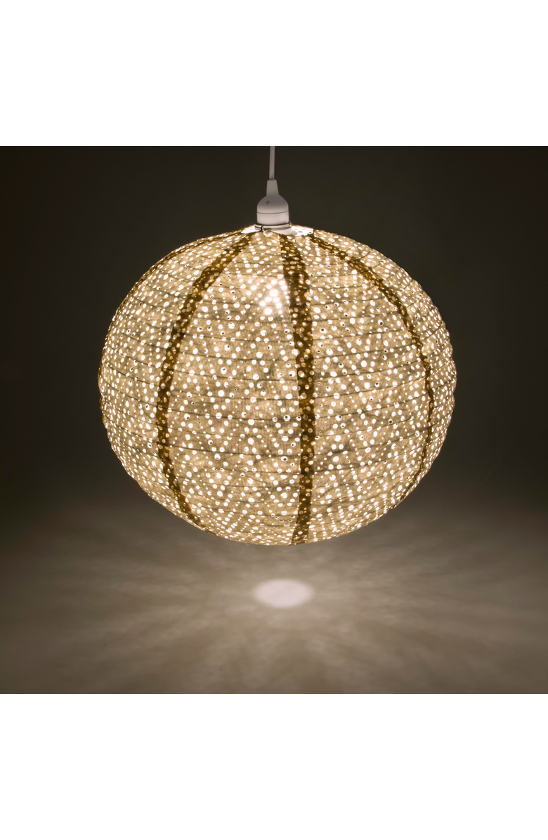 Allsop Home & Garden Soji Stella Nova Chevron - Indoor / Outdoor Pendant Lamp, Alternate, color, Pearl