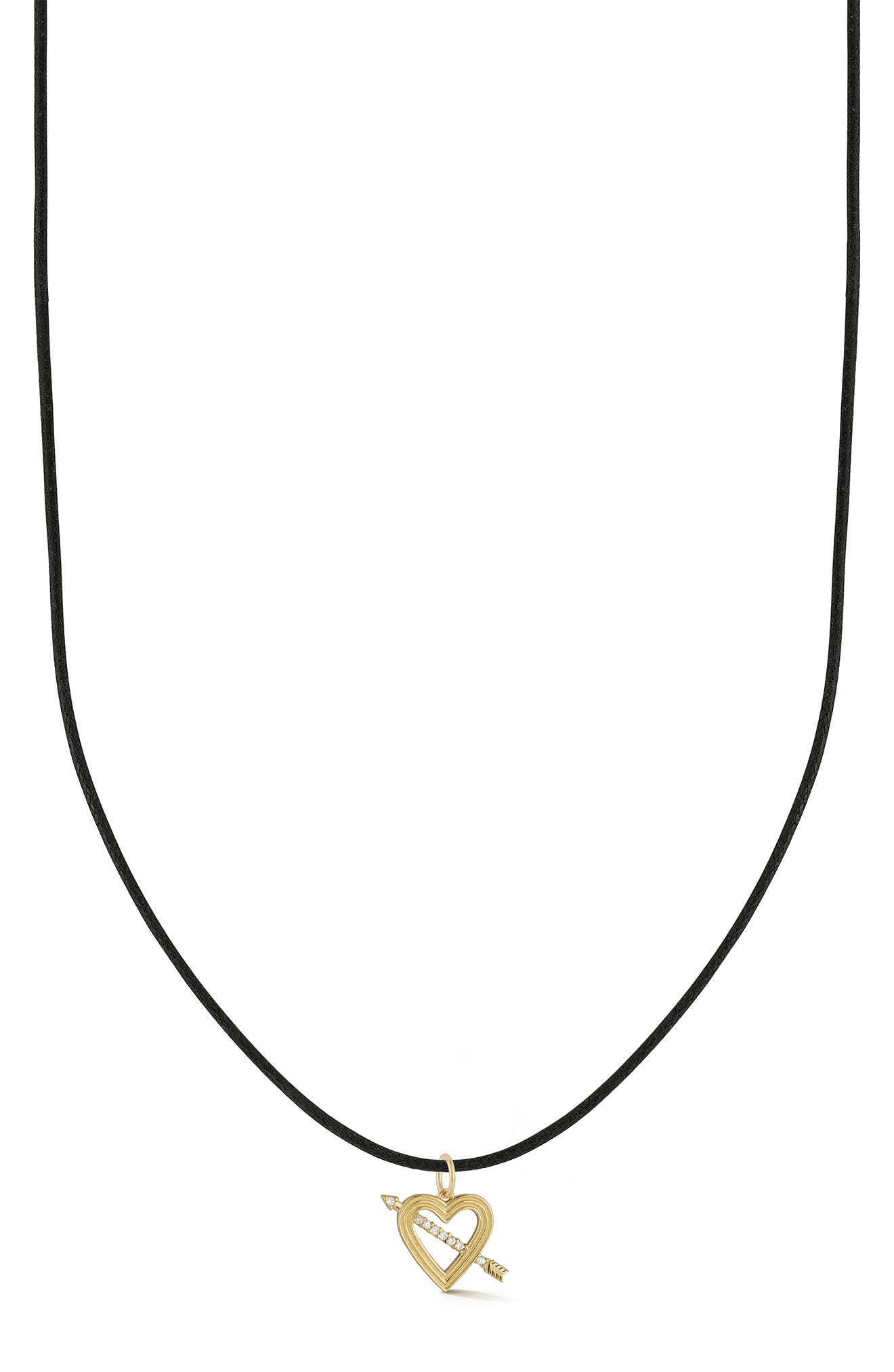 Ember Fine Jewelry 14k Gold Diamond Heart Cord Necklace