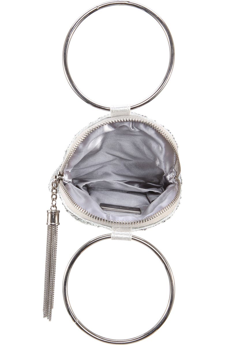 Nina Metallic Mesh Handbag, Alternate, color,