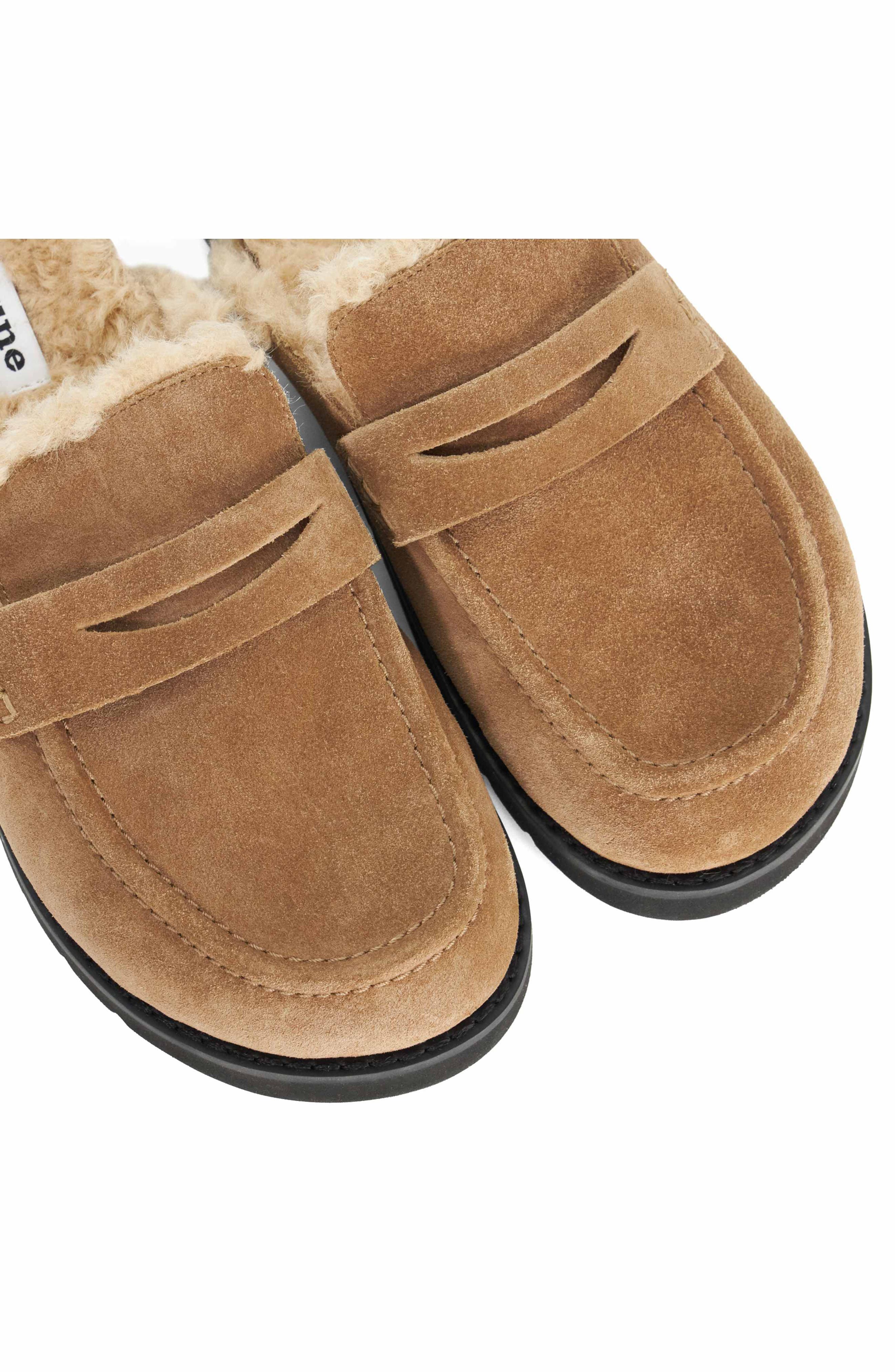Goldy Faux Shearling Lined Mule, Alternate, color, HONEY