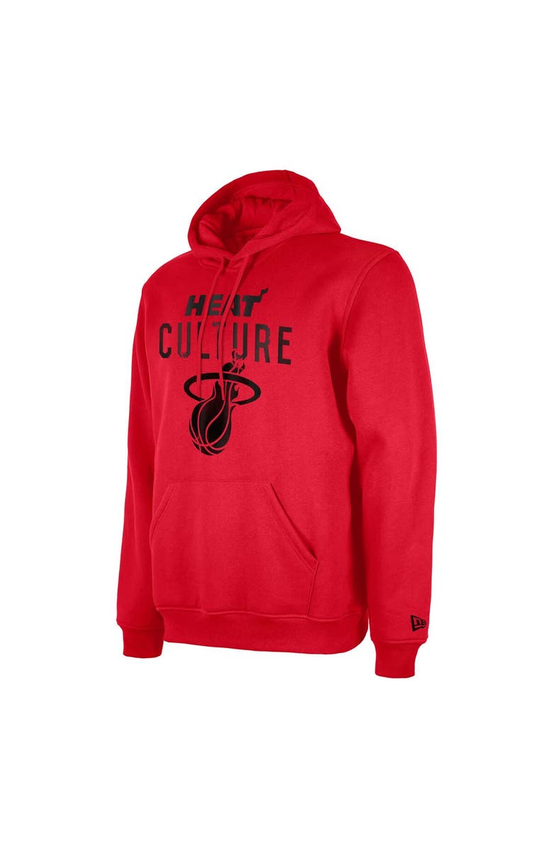 New Era Men's New Era  Red Miami Heat 2024/25 City Edition Pullover Hoodie, Alternate, color, 