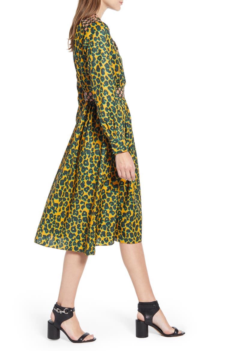 Long Sleeve Mixed Print Midi Dress, Alternate, color, COMBO L