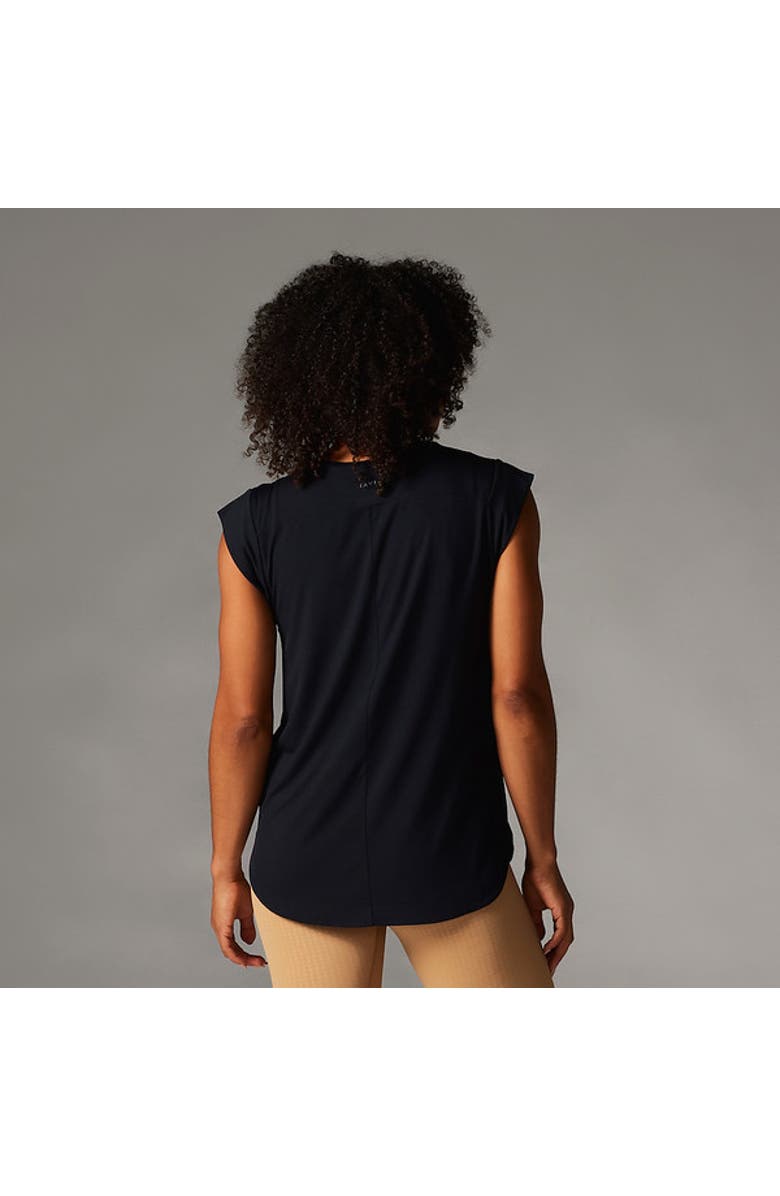 Tavi Cap Sleeve Muscle Tee, Alternate, color, Ebony
