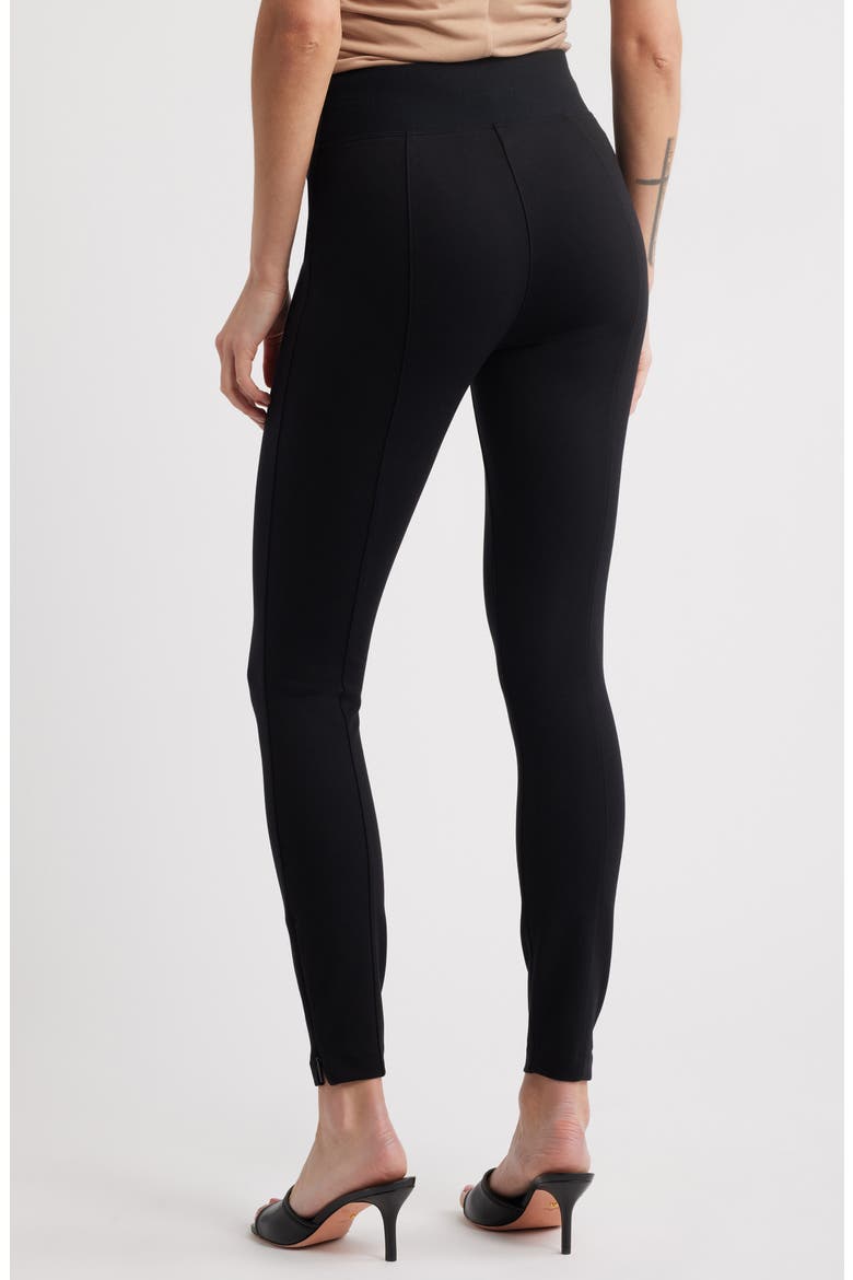 SPANXsupersmooth™ PerfectFit Ponte Zip Leggings, Alternate, color, CLASSIC BLACK