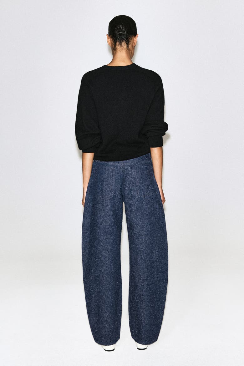 Inlet Bouclé Curved-leg Jeans, Alternate, color, BLUE