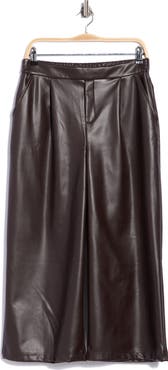 Ellen Tracy Faux Leather Culottes