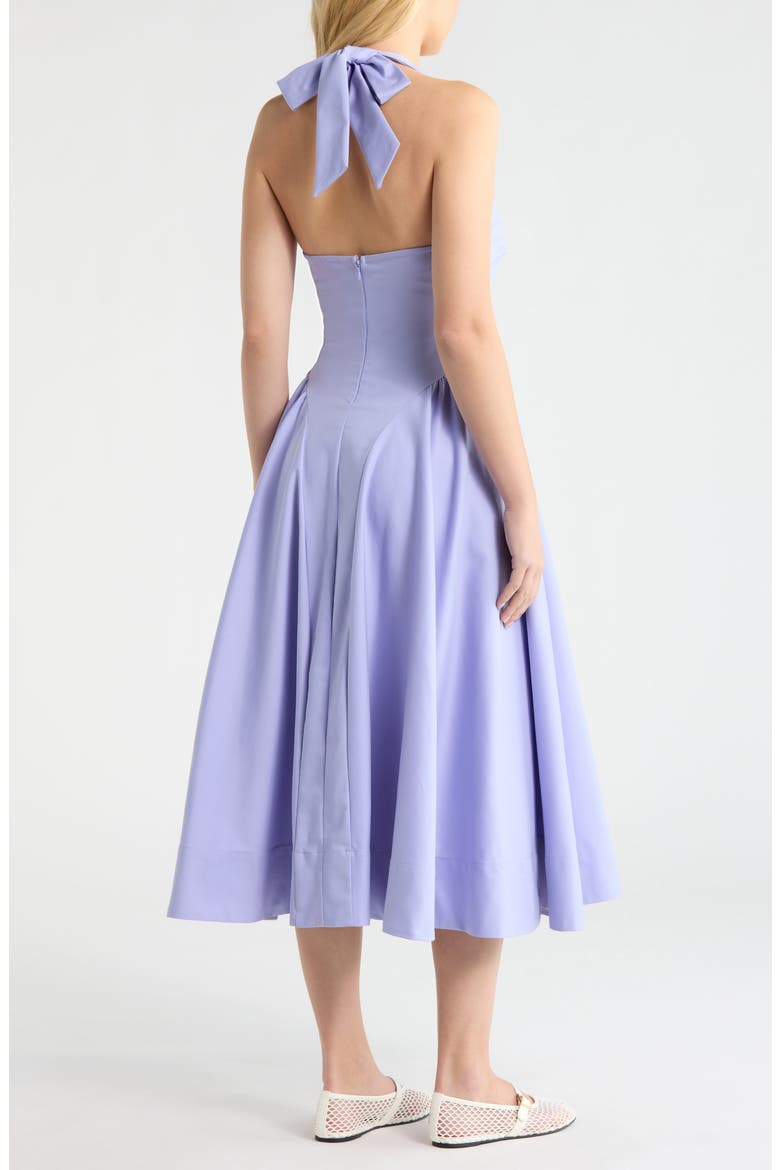 Meana Halter Neck Cotton Blend Dress, Alternate, color, PERIWINKLE