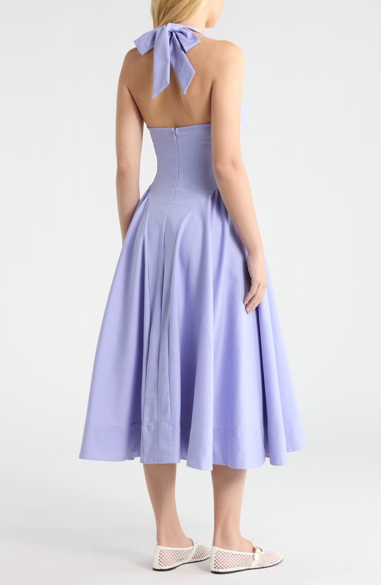 ASTR the Label Meana Halter Neck Cotton Blend Dress, Alternate, color, Periwinkle