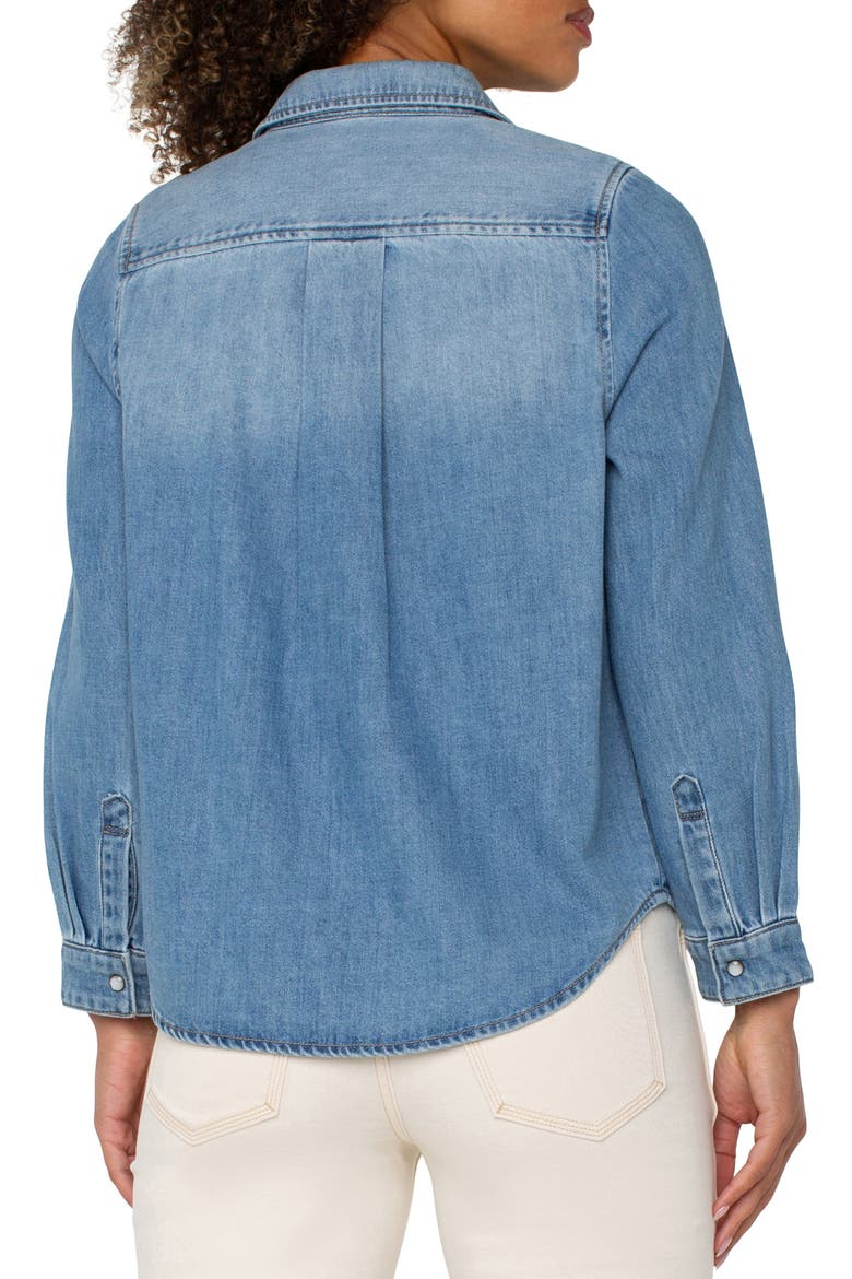 Denim Snap-Up Shirt, Alternate, color, LAGUNA NIGEL