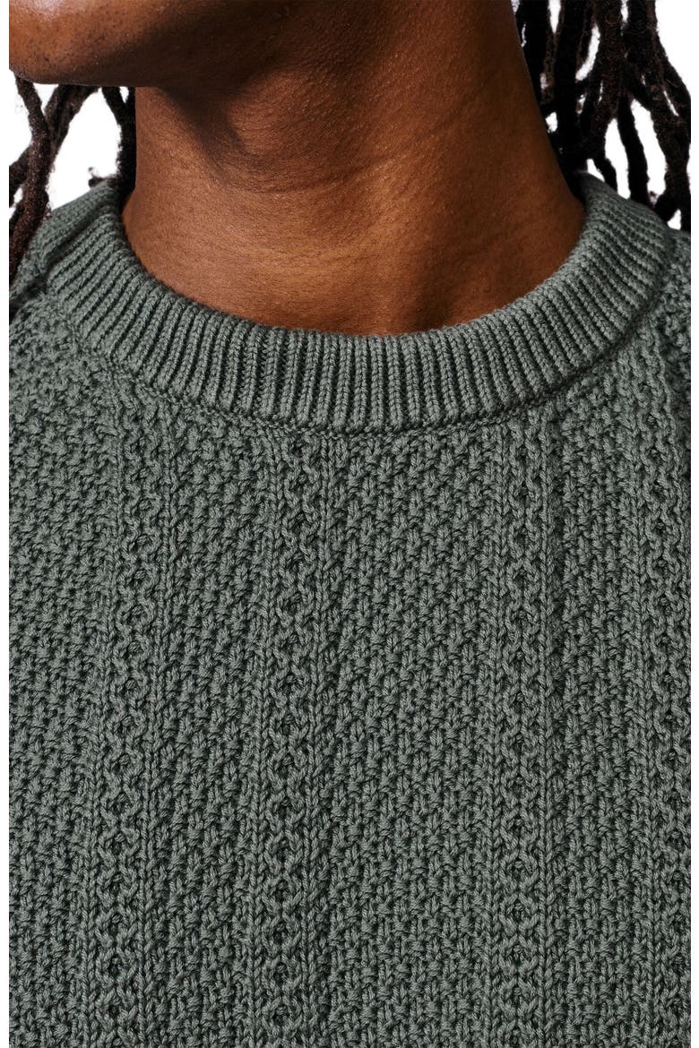Montrose Textured Crew Neck Jumper, Alternate, color, Dark Khaki