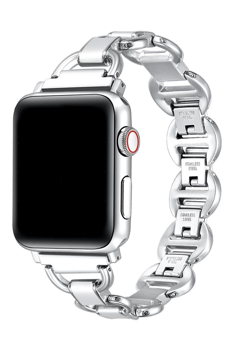 Lottie Watchband for Apple Watch, Alternate, color, SILVER/WHITE