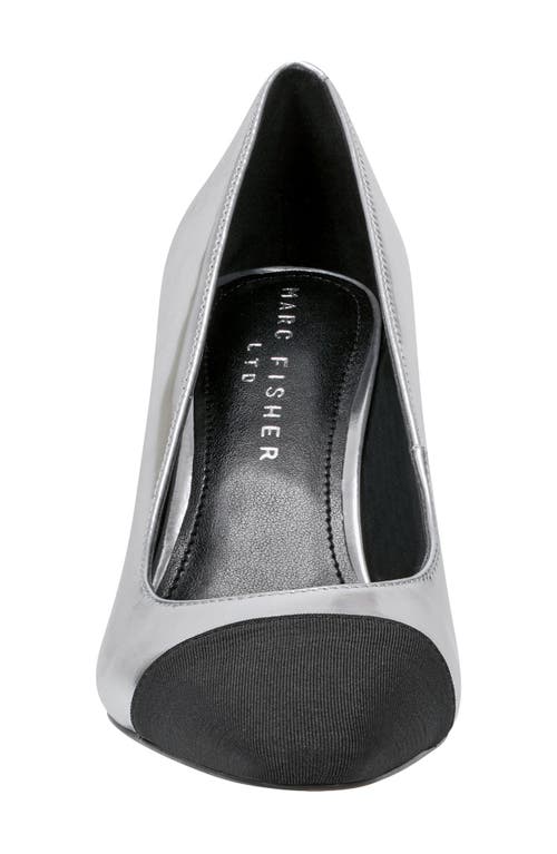 Marc Fisher Ltd Vernie Block Heel Pump In Silver