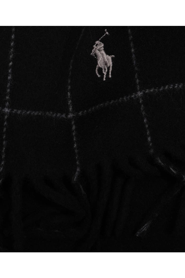 Reversible Windowpane Scarf, Alternate, color, Black/Grey