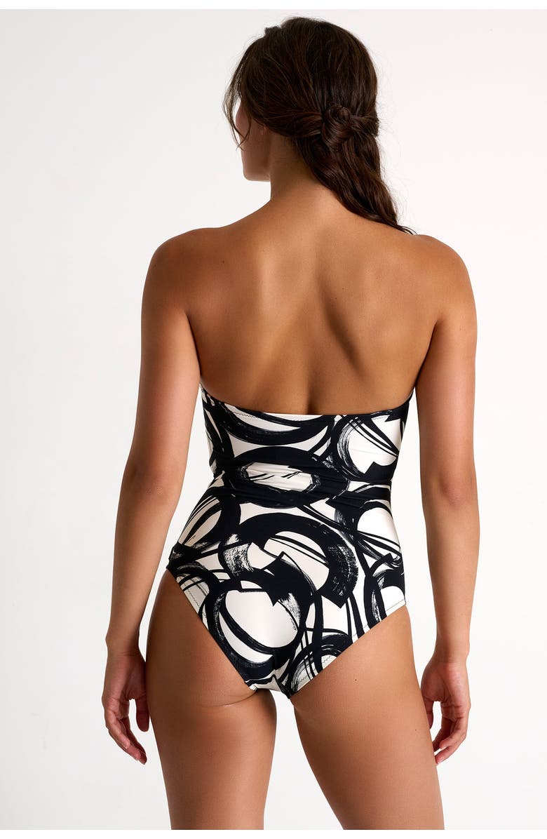 SHAN Classic Bandeau One-Piece Swimsuit, Alternate, color, Print