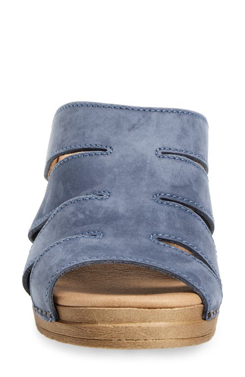 Sanita Monika Platform Slide Sandal In Blue