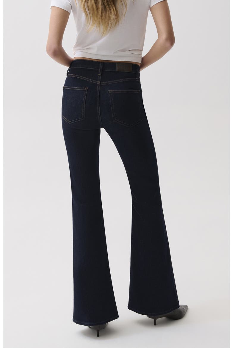 Kinsley High Waist Petite Flare Jeans, Alternate, color, NIGHT FLIGHT