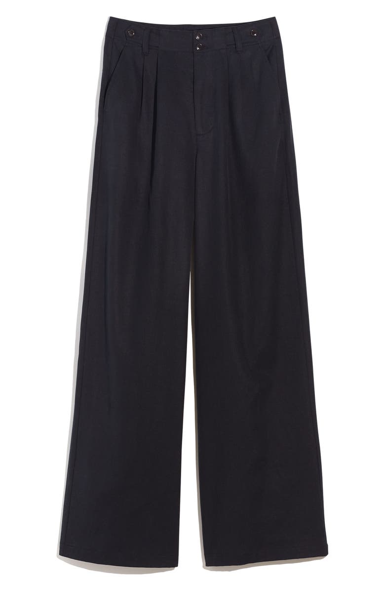 Madewell Harlow Wide Leg Pants, Alternate, color, True Black