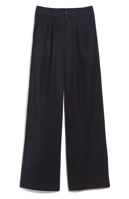 Madewell Harlow Wide Leg Pants In True Black