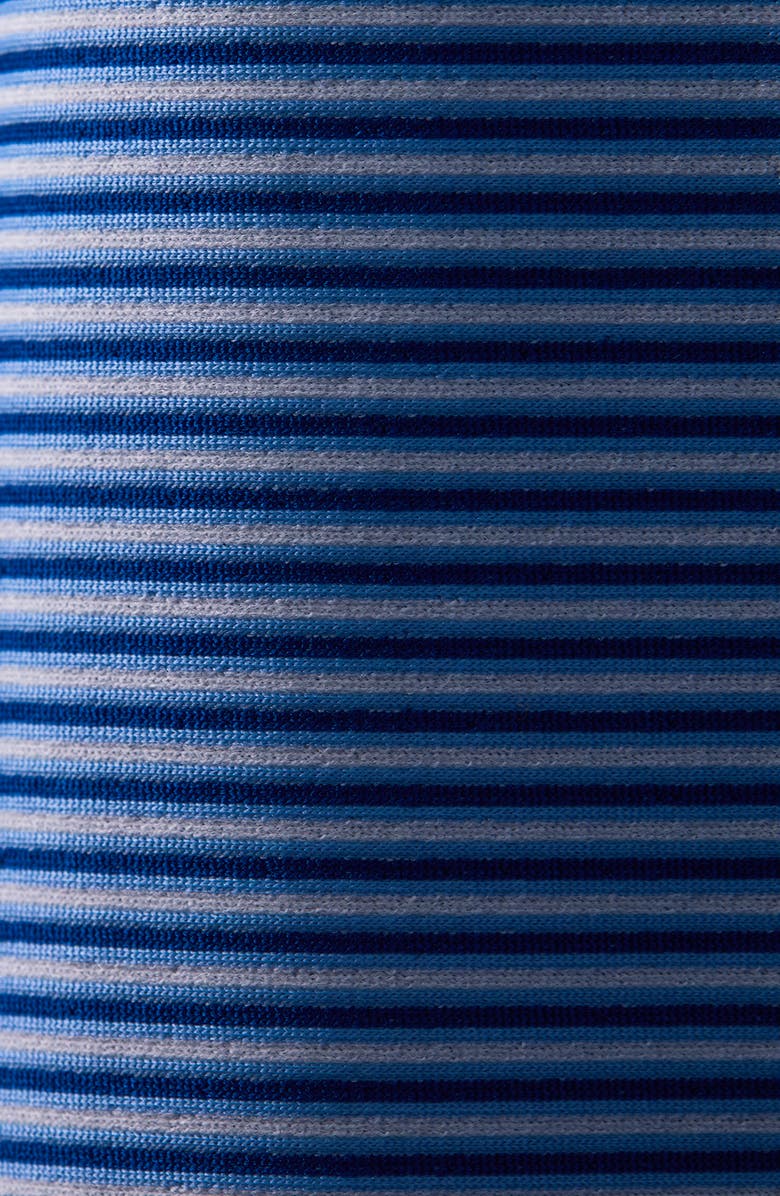 Rhone Commuter Slim Fit Performance Polo, Alternate, color, Bright Sapphire Double Stripe