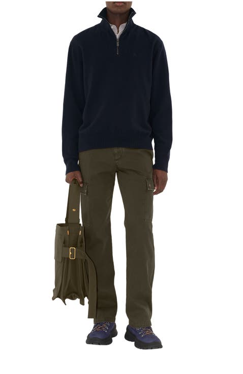 Cashmere Blend Half-zip Sweater