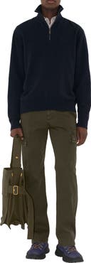 Burberry Cashmere Blend Half-zip Sweater