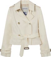 Burberry Cropped Tropical Gabardine Trench Jacket