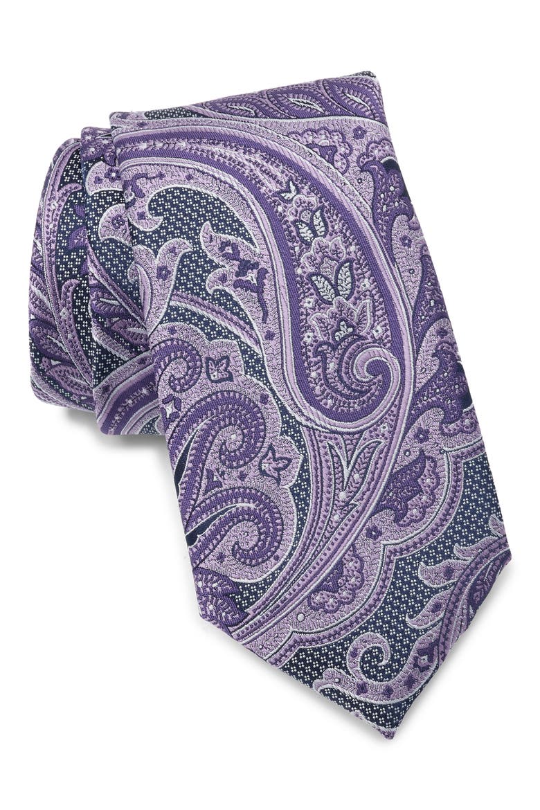 Corbett Paisley Tie, Main, color, PURPLE