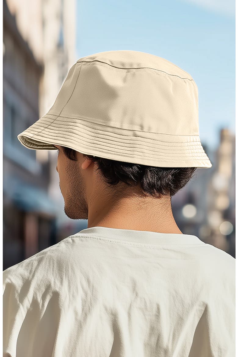 Mens Lil Alien Cotton Bucket Hat, Alternate, color, Sesame Beige