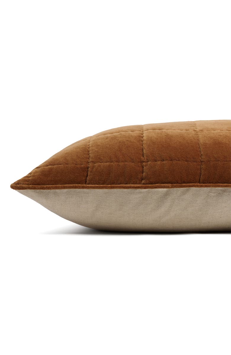 Parachute Set of 2 Hand Stitched Velveteen Pillow Shams, Alternate, color, Tobacco