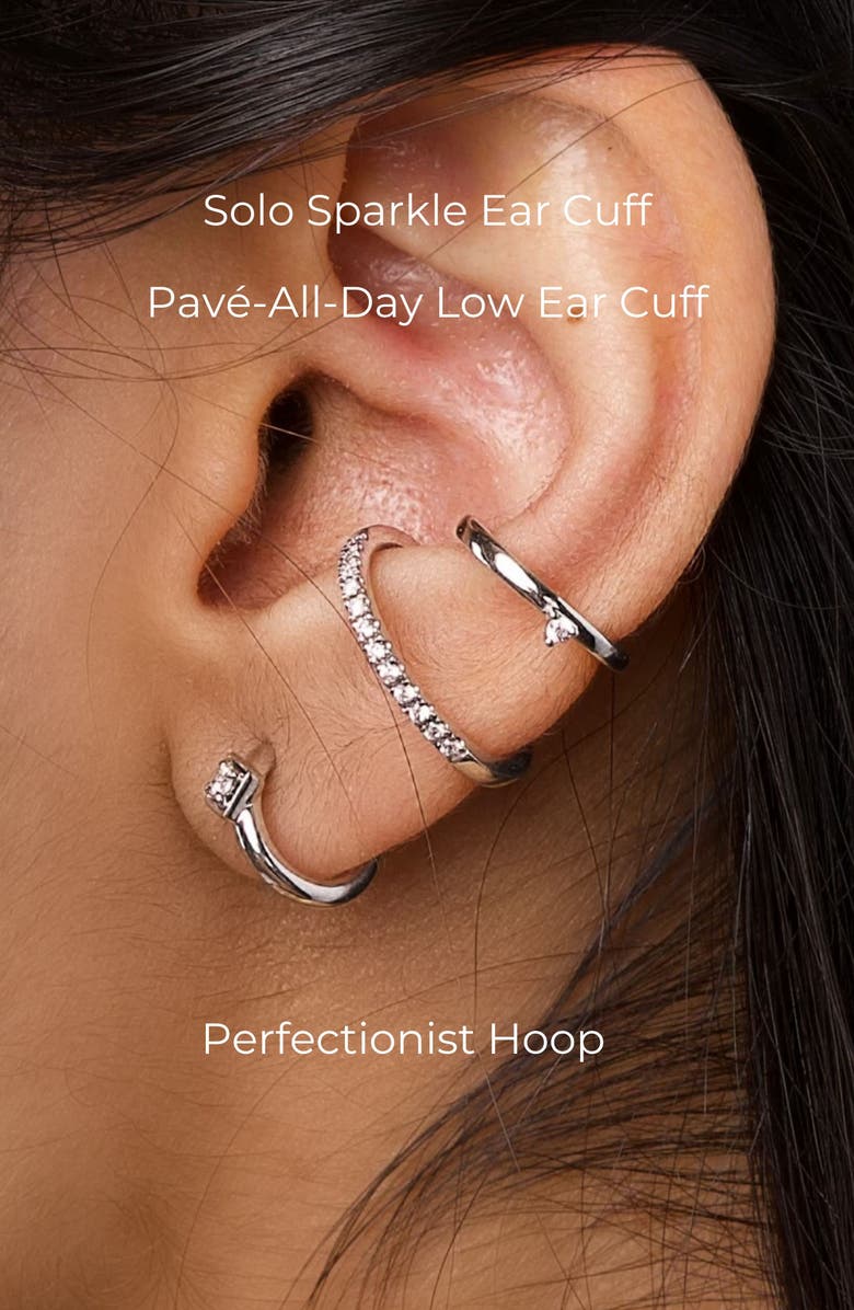 Seed2Stone Solo Sparkle Ear Cuff, Alternate, color, Silver