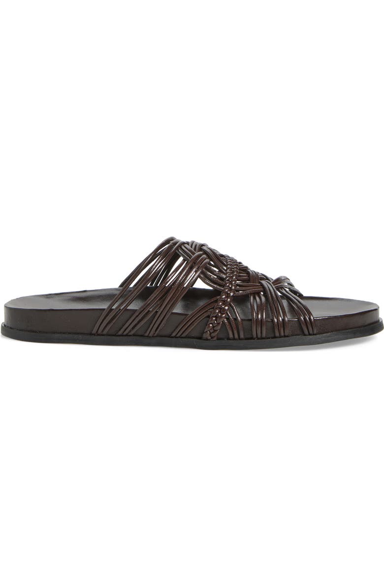 Jeffrey Campbell Intwined Slide Sandal, Alternate, color, Dark Brown