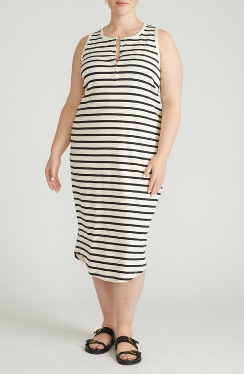 Romera Sleeveless Rib Midi Dress (Plus)