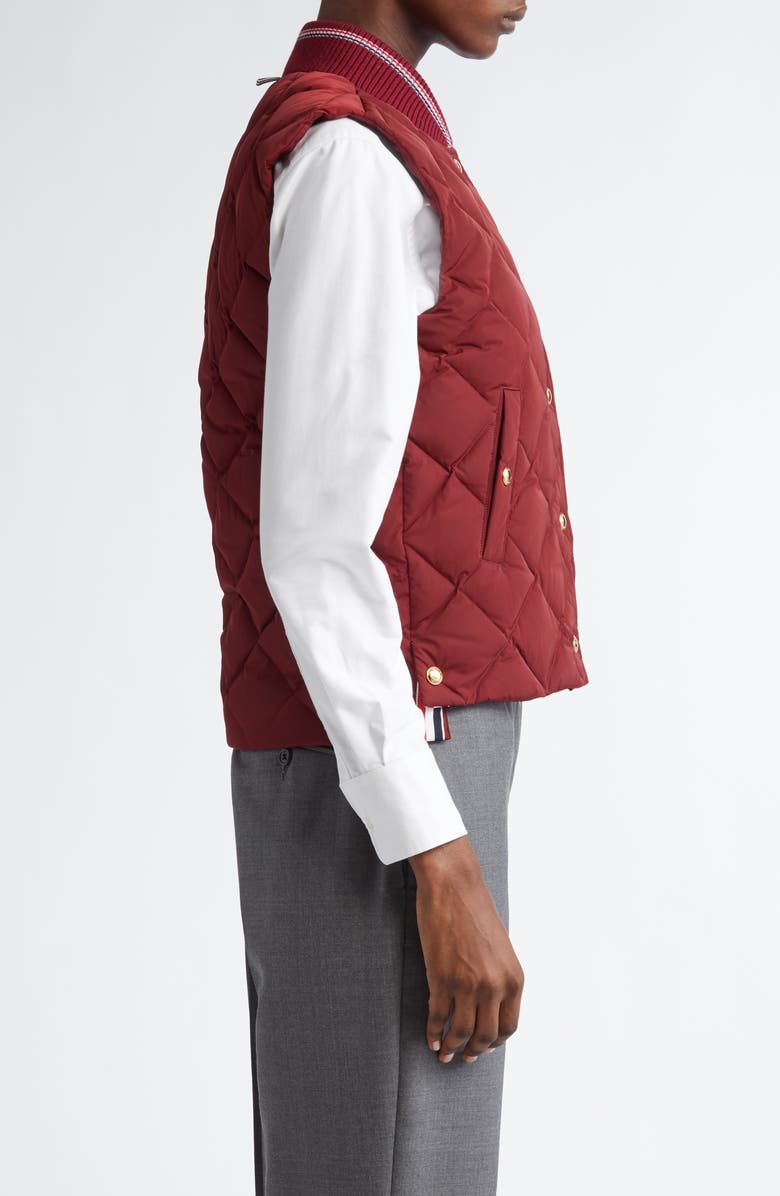 Thom Browne Diamond Quilted Classic Down Vest, Alternate, color, 