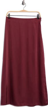 Splendid Satin Midi Skirt