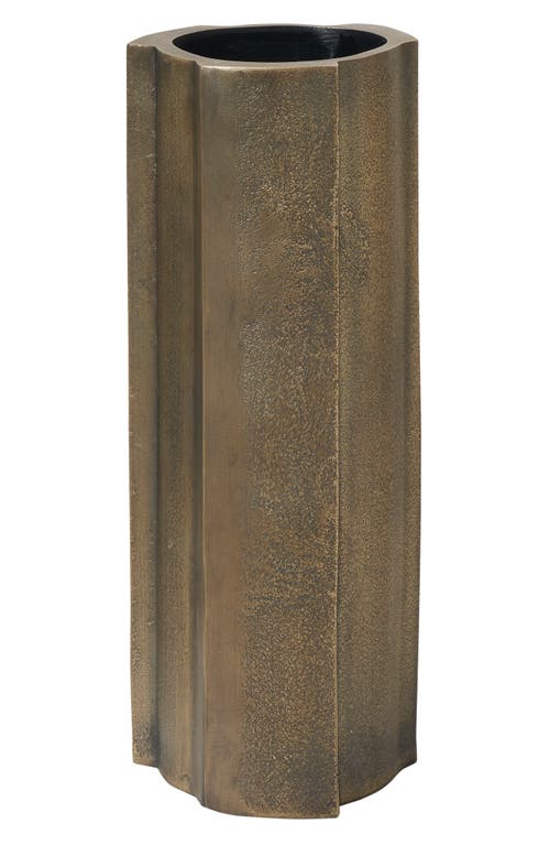 Renwil Brass Plated Vase In Yellow