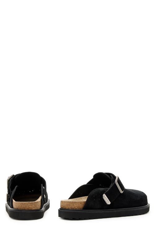 Allsaints Venus Shearling Mules In Black