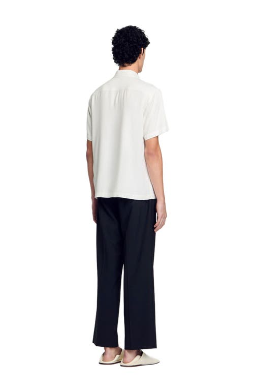 Sandro Shark Collar Shirt In Optic White