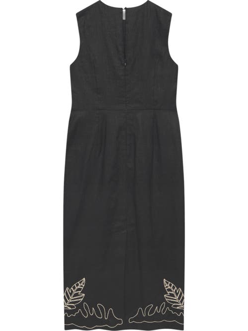 MINT VELVET MINT VELVET EMBROIDERED MIDI DRESS