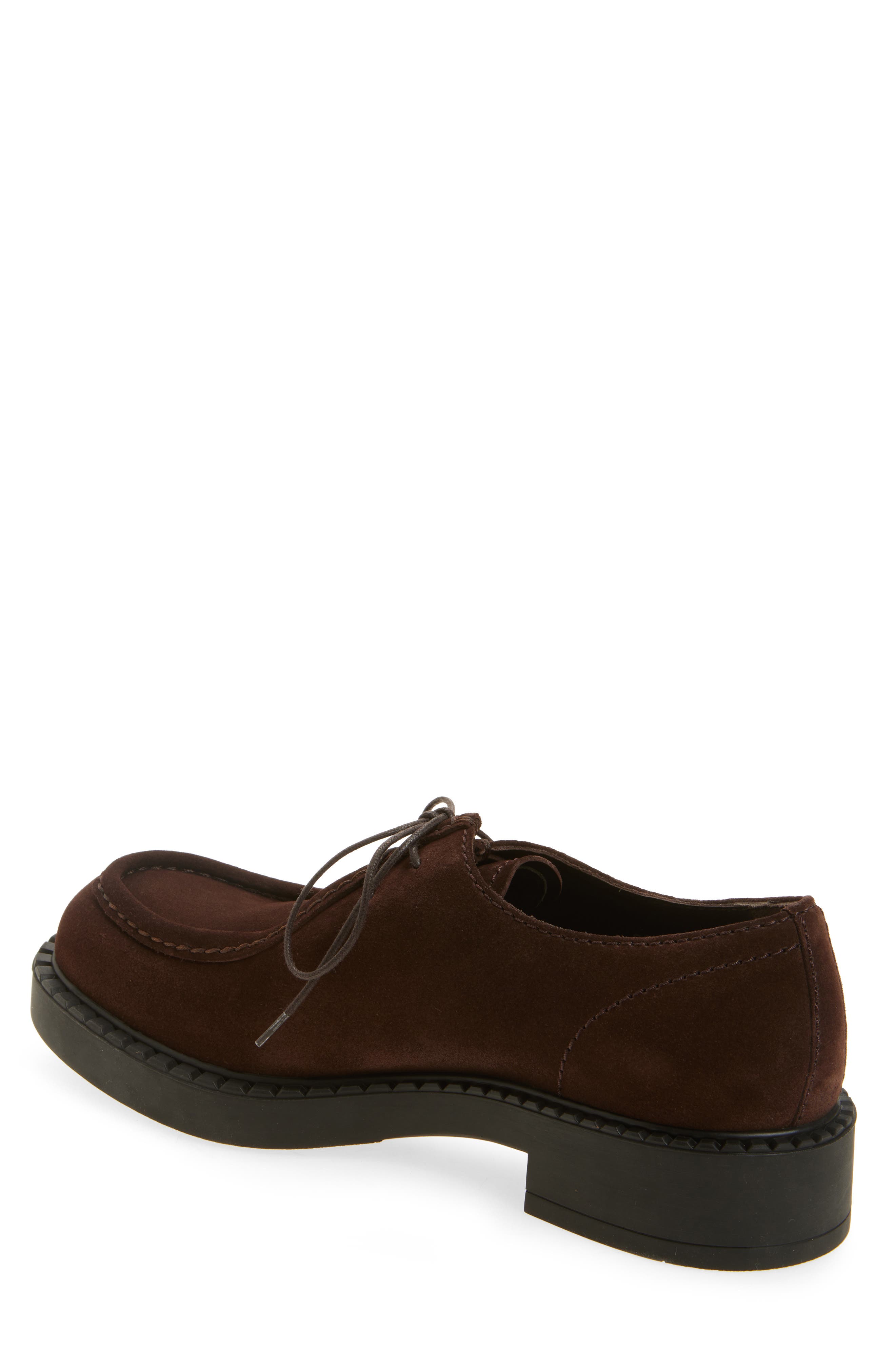 Prada Chocolate Derby, Alternate, color, Moro