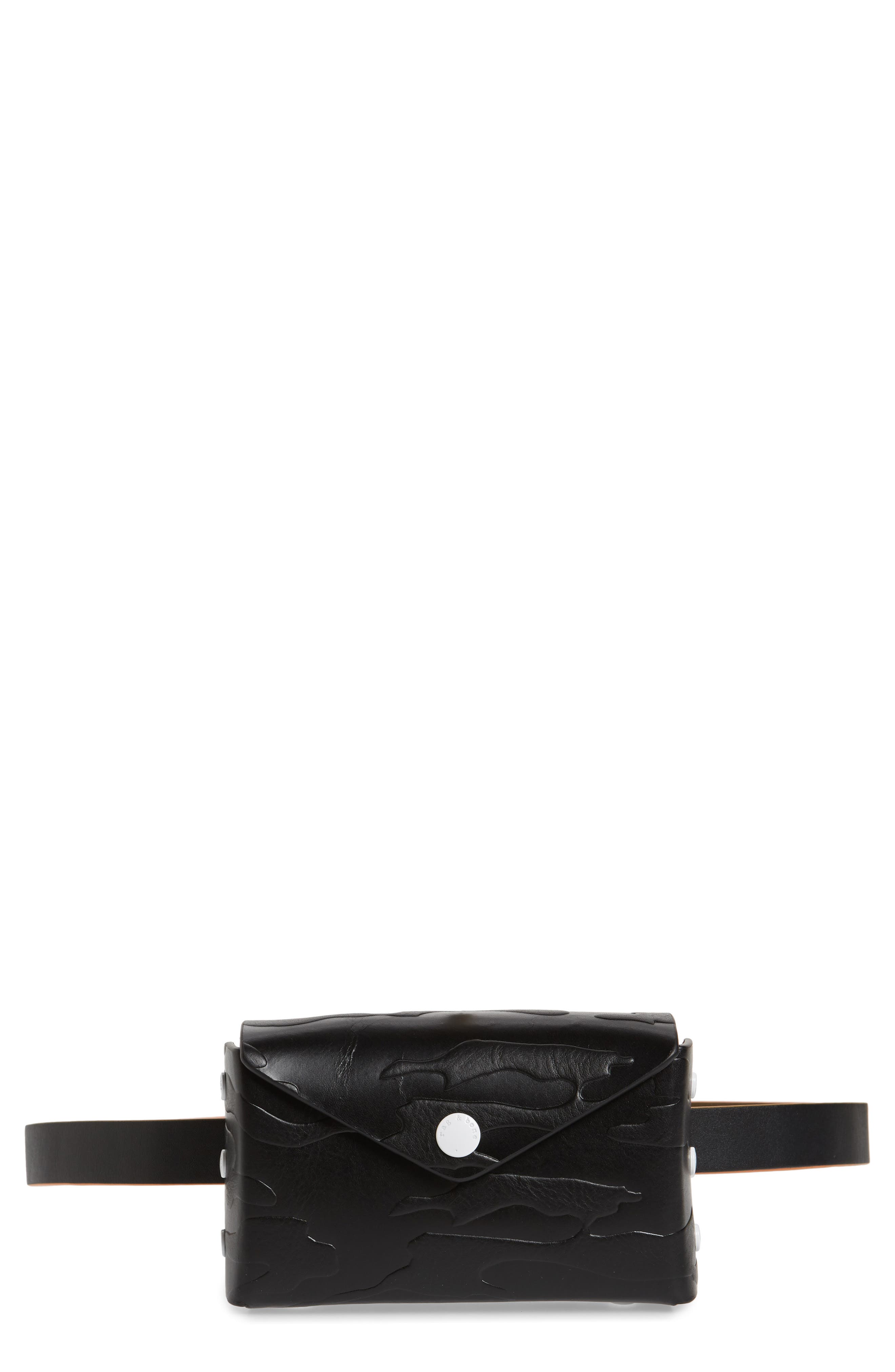 rag & bone Atlas Leather Belt Bag, Main, color, 