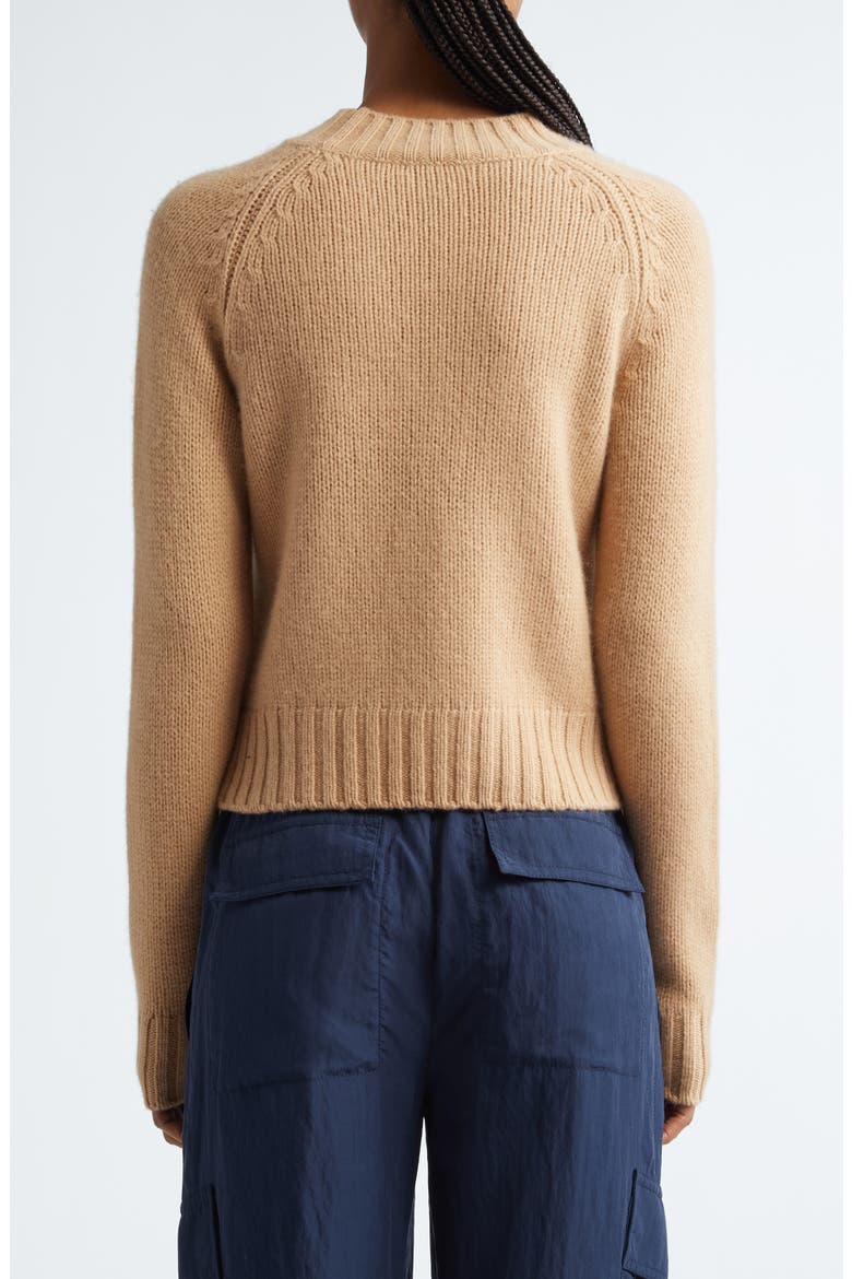 Raglan Sleeve Cashmere Sweater, Alternate, color, SADDLE