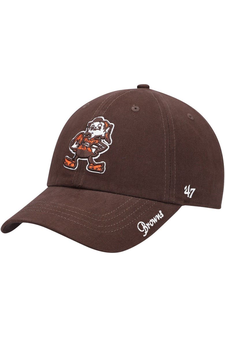 Women's '47 Brown Cleveland Browns Brownie The Elf Miata Clean Up Legacy Adjustable Hat, Main, color, Brown