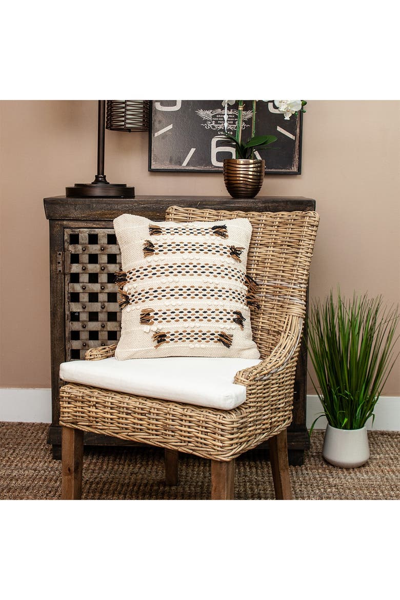 Jace Transitional Beige Throw Pillow, Alternate, color, BEIGE