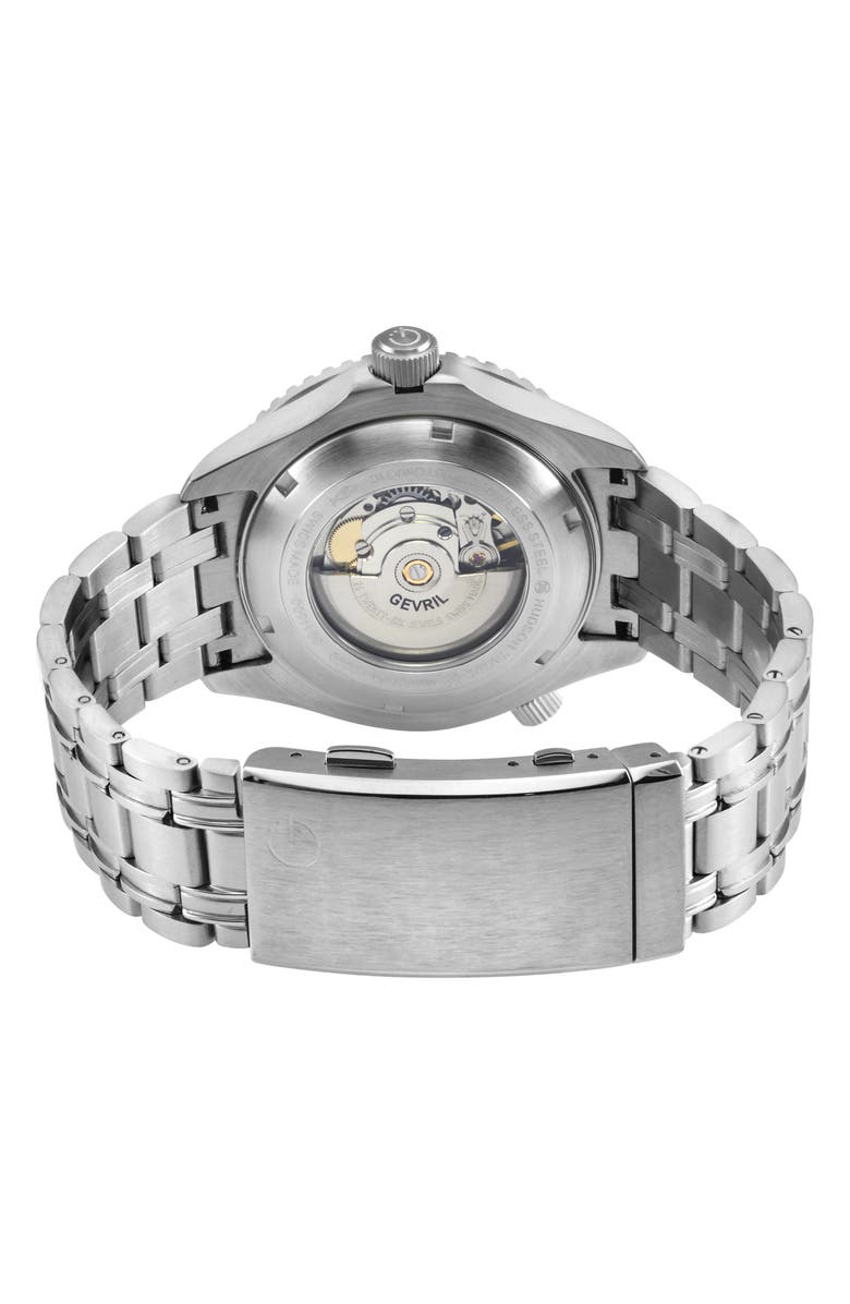 GEVRIL Hudson Yards Automatic Bracelet Watch, 43mm, Alternate, color, Silver