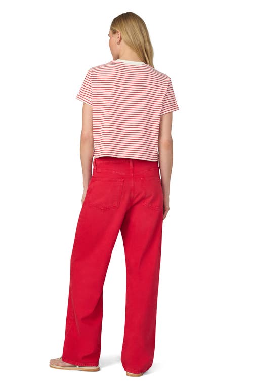 Joe's The Boxy Crop T-shirt In Red