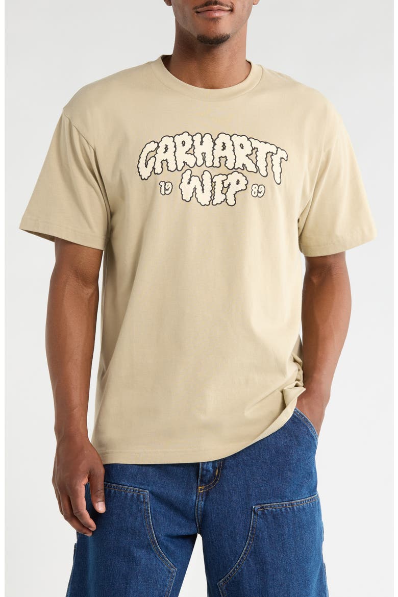 Cloud Script Cotton Graphic T-Shirt, Main, color, BARCHAN