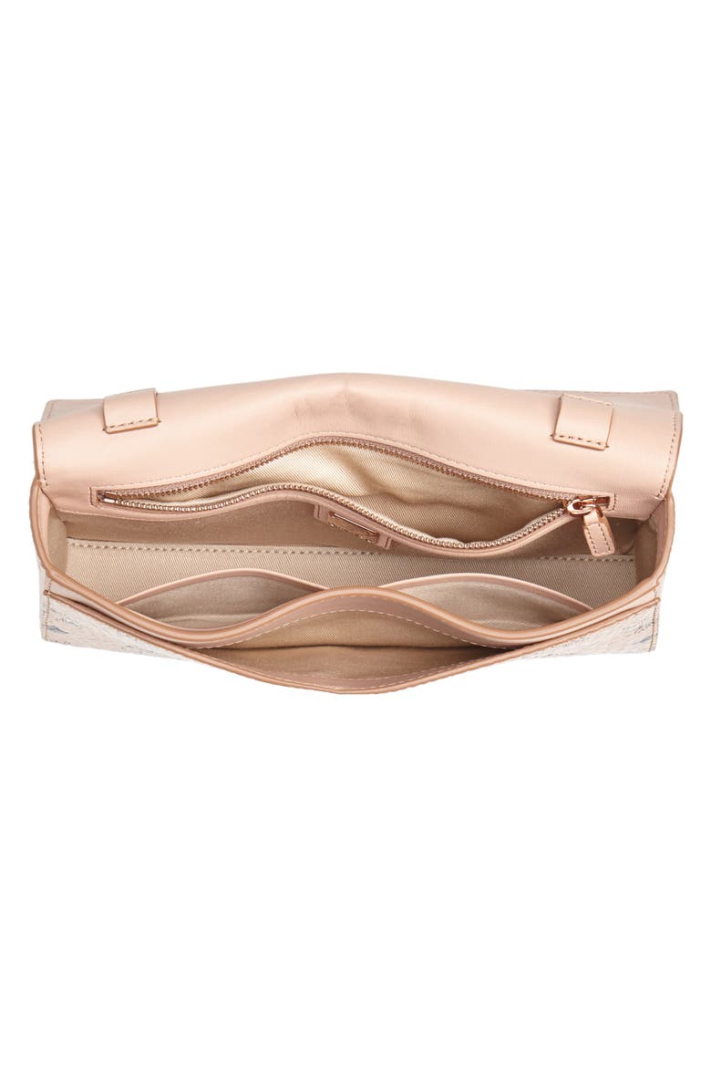 Millie Visetos Canvas Wallet on a Chain, Alternate, color, CHAMPAGNE GOLD